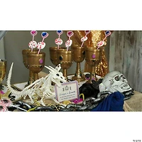 8 oz. Molded Gold Crown with Jewels Reusable Plastic Goblets - 12 Ct.