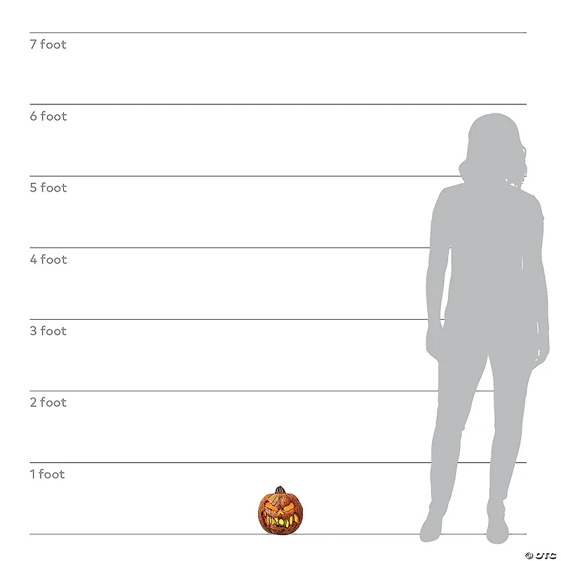 8" Rotten Flaming Pumpkin™ With Timer Halloween Decoration