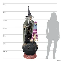 80" Stew Brewing Witch Animated Prop