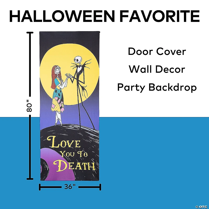 80" The Nightmare Before Christmas™ Love You to Death Halloween Door Decoration