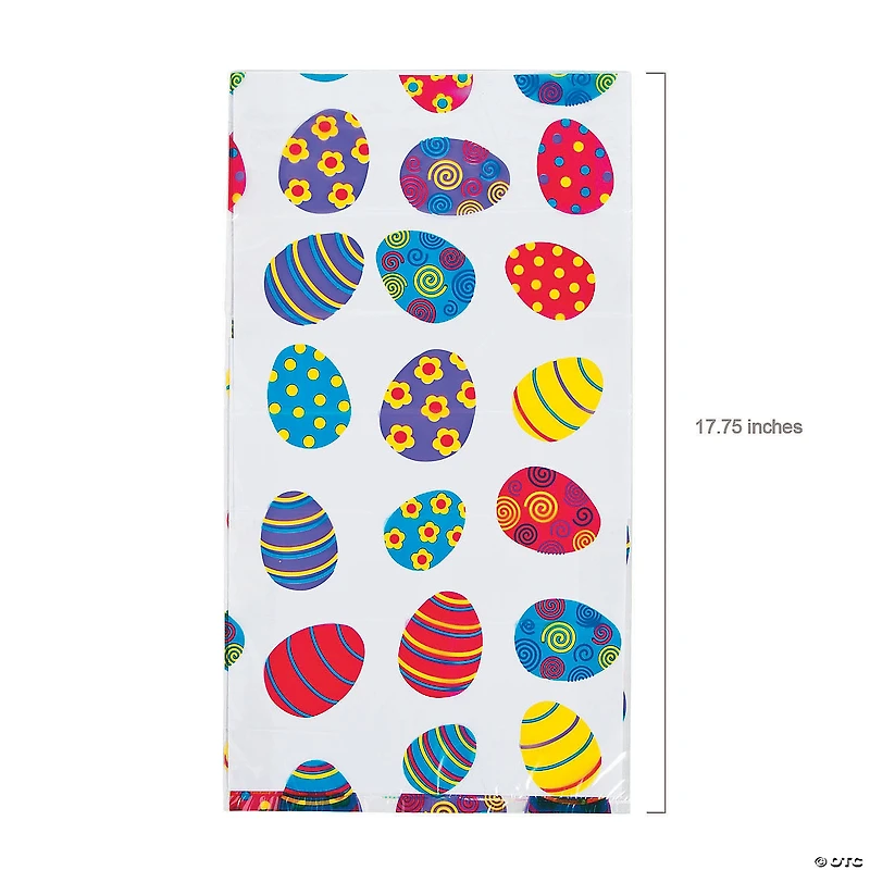 9 3/4" x 6 1/4" x 17 3/4" Large Easter Basket Cellophane Bags - 12 Pc.
