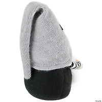9.5" Black and Gray Standing Gnome with Pumpkin Halloween Decoration