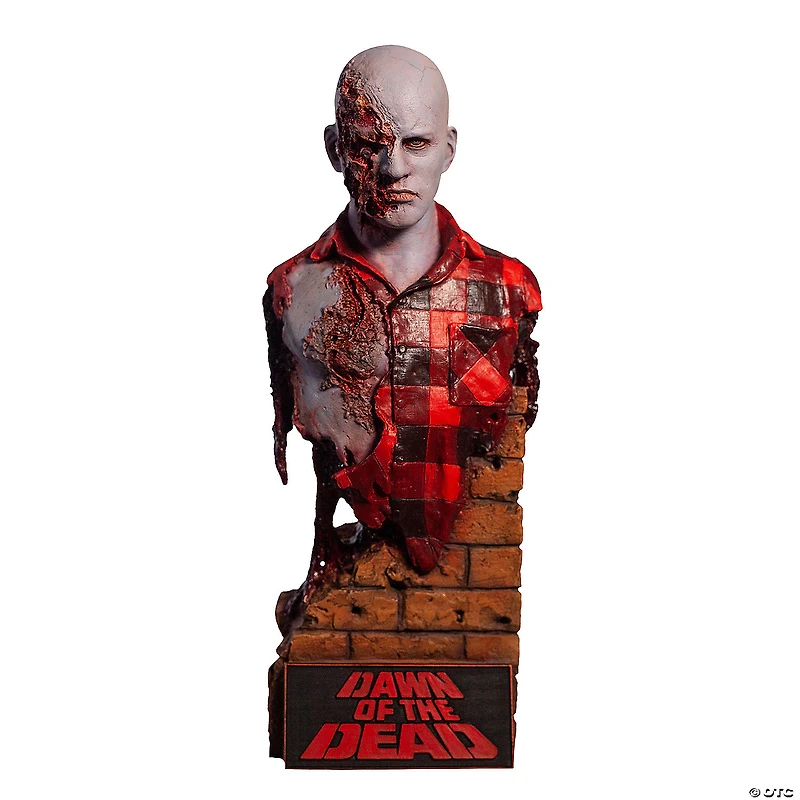 9" Dawn of the Dead Airport Zombie Bust Halloween Decoration
