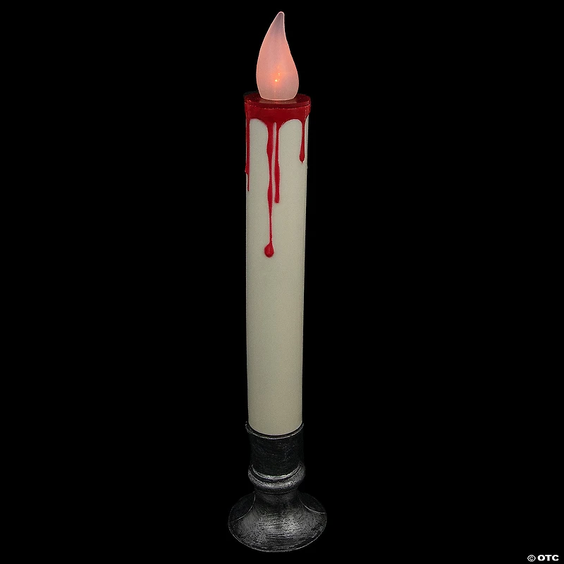9" Flickering LED Halloween Candle Lamp with Dripping Blood Effect