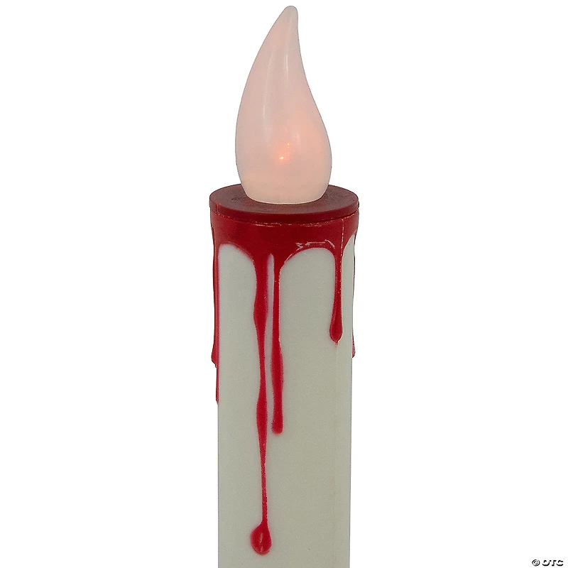 9" Flickering LED Halloween Candle Lamp with Dripping Blood Effect