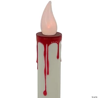 9" Flickering LED Halloween Candle Lamp with Dripping Blood Effect