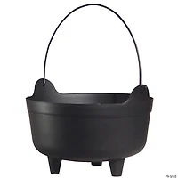 9" x 9" Black Plastic Kettle Decoration