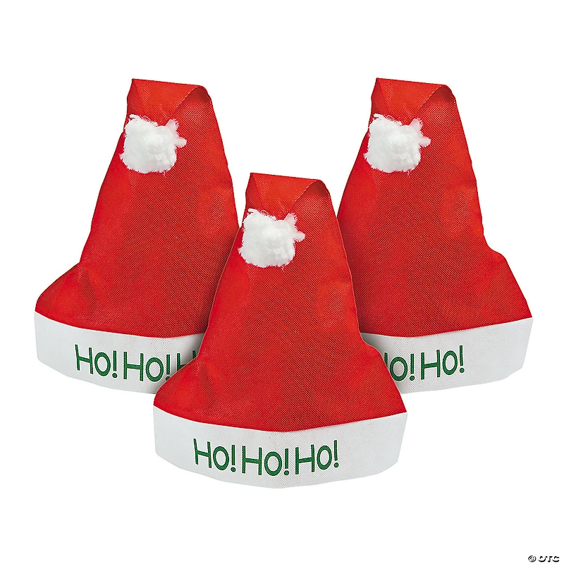Adult “Ho! Ho! Ho!” Santa Hats - 12 Pc.