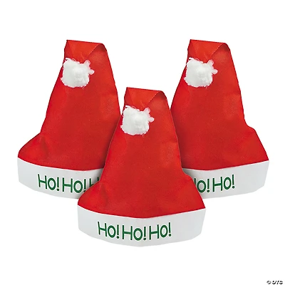 Adult “Ho! Ho! Ho!” Santa Hats - 12 Pc.