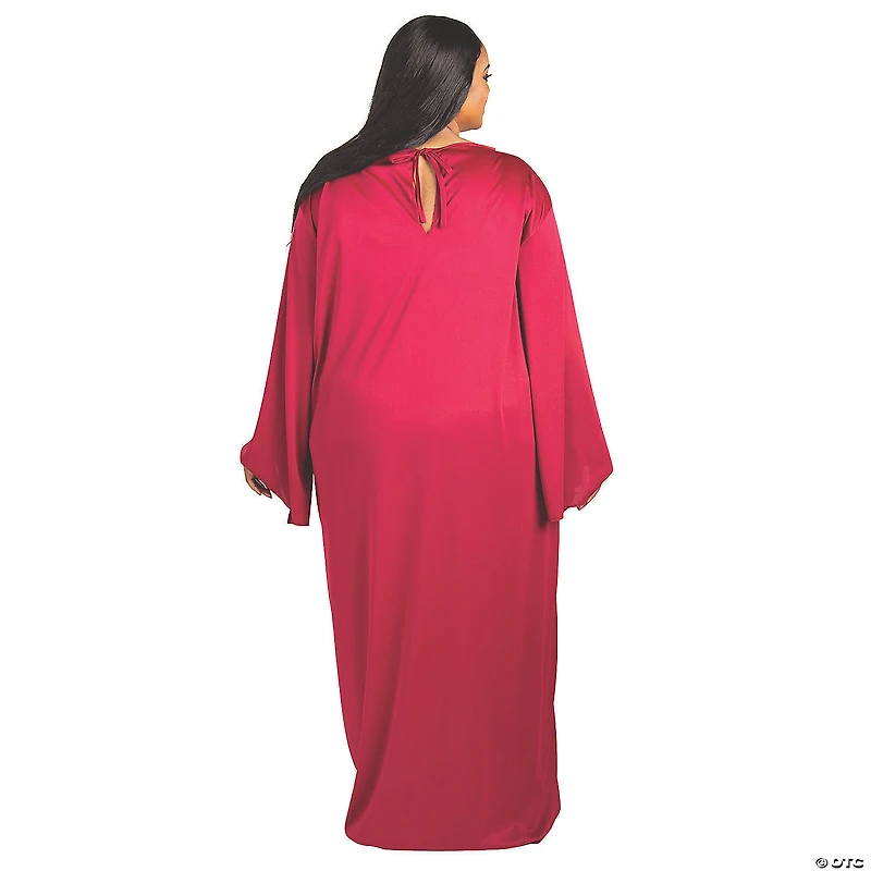 Adult’s Maroon Plus-Size Nativity Gown