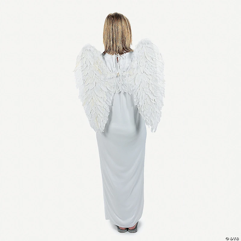 Adults Angel Costume with Angel Wings & Candle - Standard