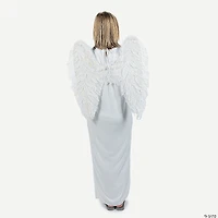 Adults Angel Costume with Angel Wings & Candle - Standard