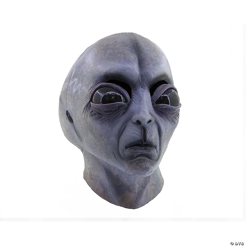 Adults Area 51 Orange Jumpsuit Costume with Alien Latex Mask - Large 40-42