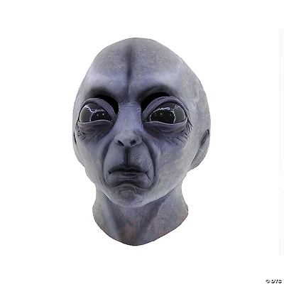 Adults Area 51 Orange Jumpsuit Costume with Alien Latex Mask - Large 40-42