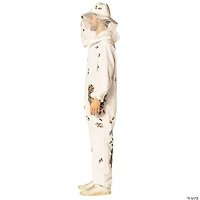 Adults Beekeeper with Printed Bees Jumpsuit Costume - One Size