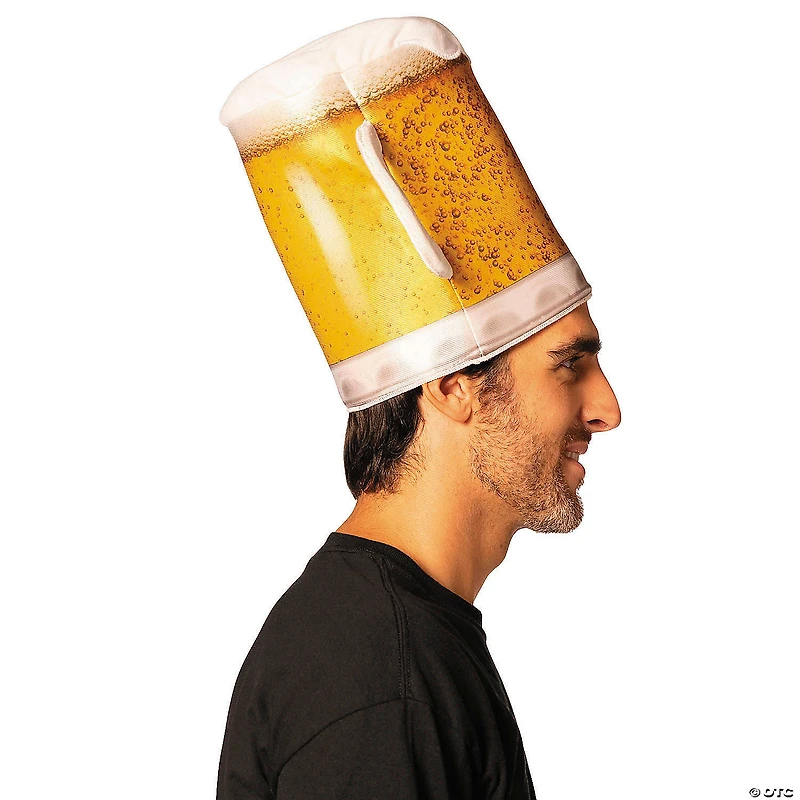 Adults Beer Mug Hat Headpiece Costume - One Size
