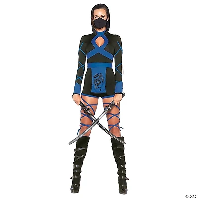 Adults Black & Blue Ninja Costume