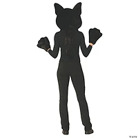 Adults Black Cat Mask & Paws Costume Kit - One Size