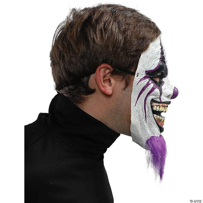 Adults Clown Mask with Purple Beard