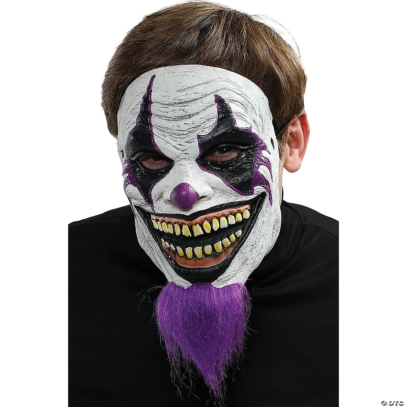 Adults Clown Mask with Purple Beard