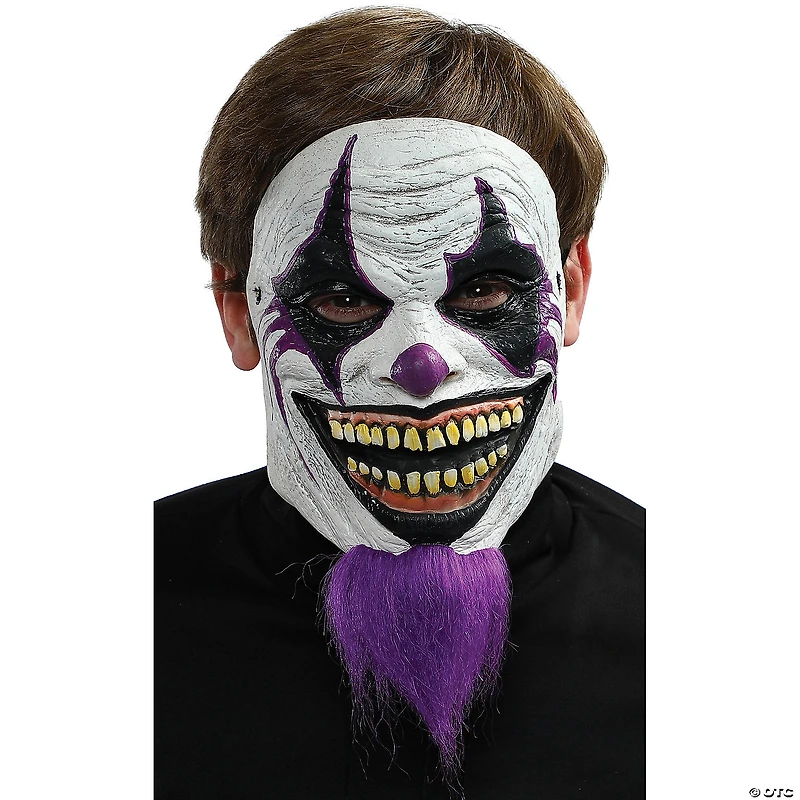 Adults Clown Mask with Purple Beard