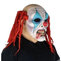 Adults Deluxe Kill the Clowns Crazy Clown Latex Mask with Hair - One Size