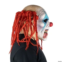 Adults Deluxe Kill the Clowns Crazy Clown Latex Mask with Hair - One Size