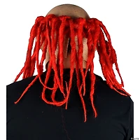 Adults Deluxe Kill the Clowns Crazy Clown Latex Mask with Hair - One Size