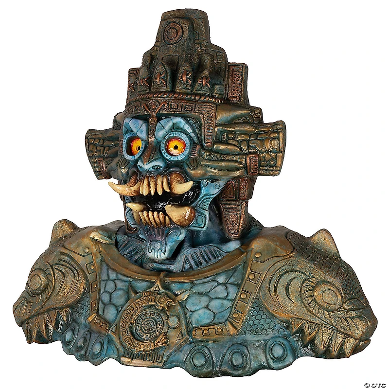 Adults Ghoulish Productions Aztec Tlálok Overhead Latex Mask - One Size