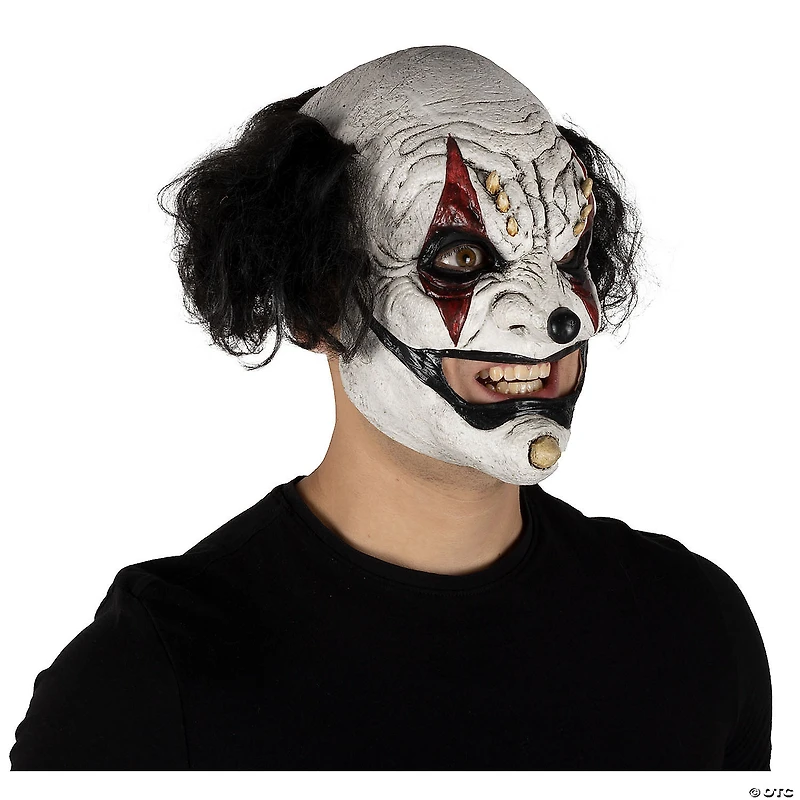Adults Ghoulish Productions Clowns Prankster Black Clown Overhead Latex Mask - One Size