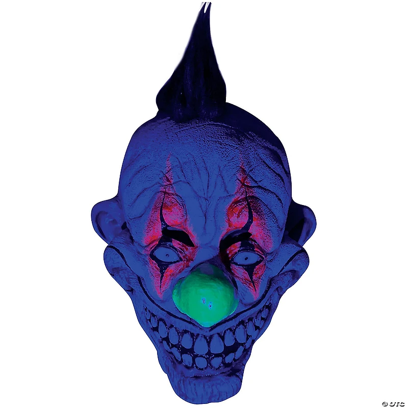 Adults Ghoulish Productions Prankster Neon Clown Overhead Latex Mask - One Size