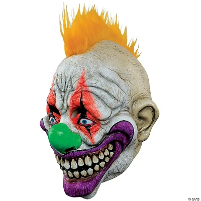 Adults Ghoulish Productions Prankster Neon Clown Overhead Latex Mask - One Size