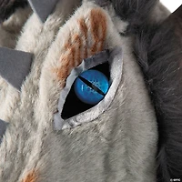 Adults Gray Dragon Moving Mouth Overhead Mask - One Size