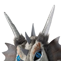 Adults Gray Dragon Moving Mouth Overhead Mask - One Size
