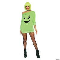 Adults Green Spooky Jersey Dress