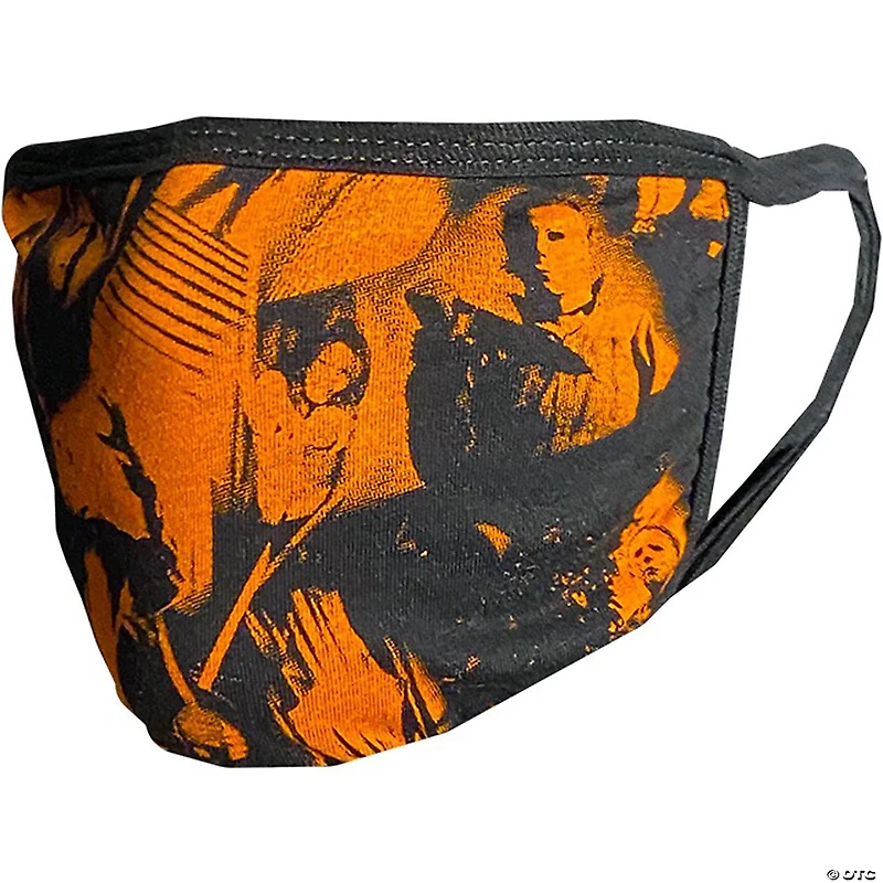 Adults Halloween™ (1978) Collage Black & Orange Reusable PPE Face Mask