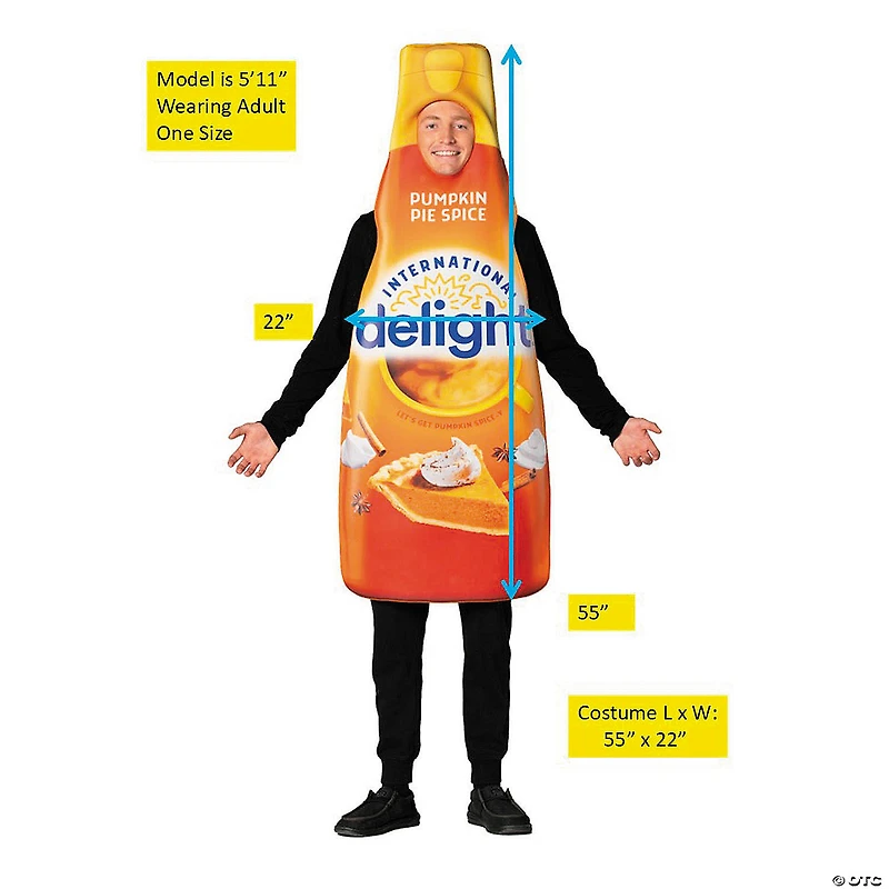 Adults International Delight™ Pumpkin Spice Creamer Costume