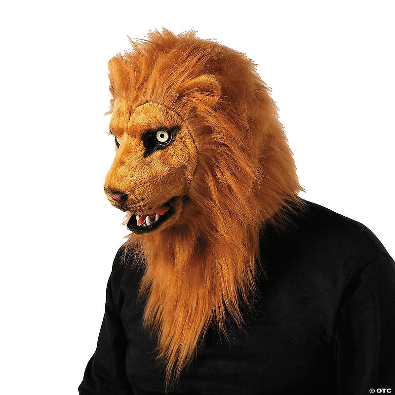 Adults Lion Moving Mouth Overhead Mask - One Size