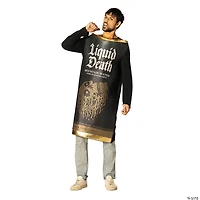 Adults Liquid Death Mountain Water™ Sparkling Drinking Water Black Can Tunic Costume - One Size