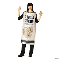 Adults Liquid Death Mountain Water™ Still Drinking Water White Can Tunic Costume - One Size