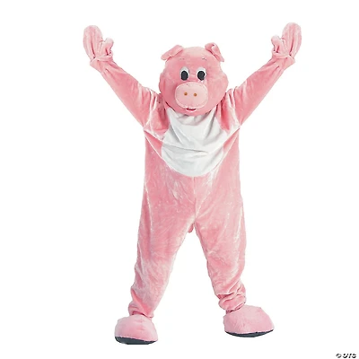 Adults Plush Pink Pig Mascot Costume