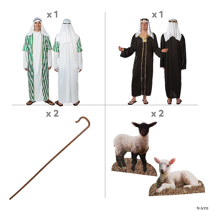 Adults’ Shepherd Costume Kit with Props