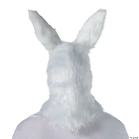 Adults White Rabbit Moving Mouth Overhead Mask - One Size