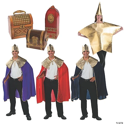 Adults Wise Men Costume Kit with Gift Props - 7 Pc.