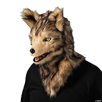 Adults Wolf Moving Mouth Overhead Mask - One Size