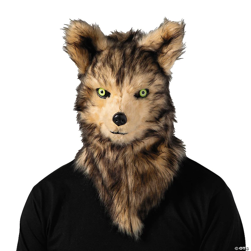 Adults Wolf Moving Mouth Overhead Mask - One Size