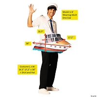 Adults Yacht Captain Tunic Costume - One Size