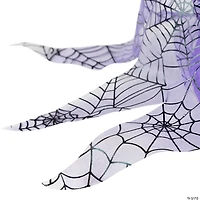 Animated Flying Witch with Broom Halloween Decoration - 25"
