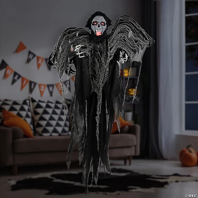 Animated Hanging Zombie Vampire with Lights and Sound Halloween Decoration - 5'