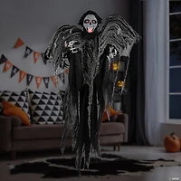 Animated Hanging Zombie Vampire with Lights and Sound Halloween Decoration - 5'